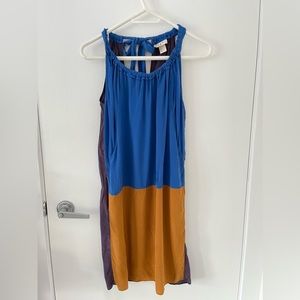 Marni by H&M colorblock 100% silk dress